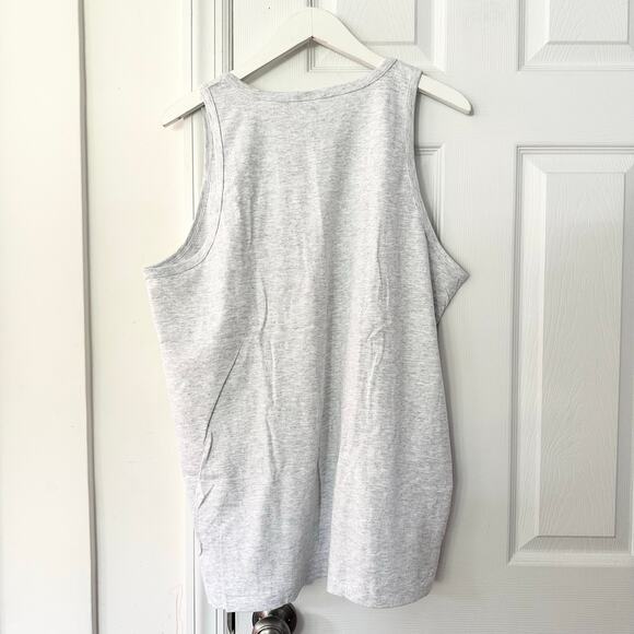 Anvil Vintage Grey San Diego California Tri Gecko Embroidered Logo Tank L USA - Picture 6 of 6